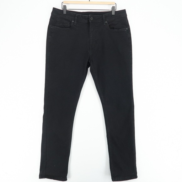 The Perfect Jean NYC Slim Fit Jeans Mens 34x32 Black Stretch Denim Pants Modern - Picture 1 of 10